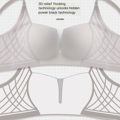 3D Velvet Thin Jelly Bra with Soft Support for Women