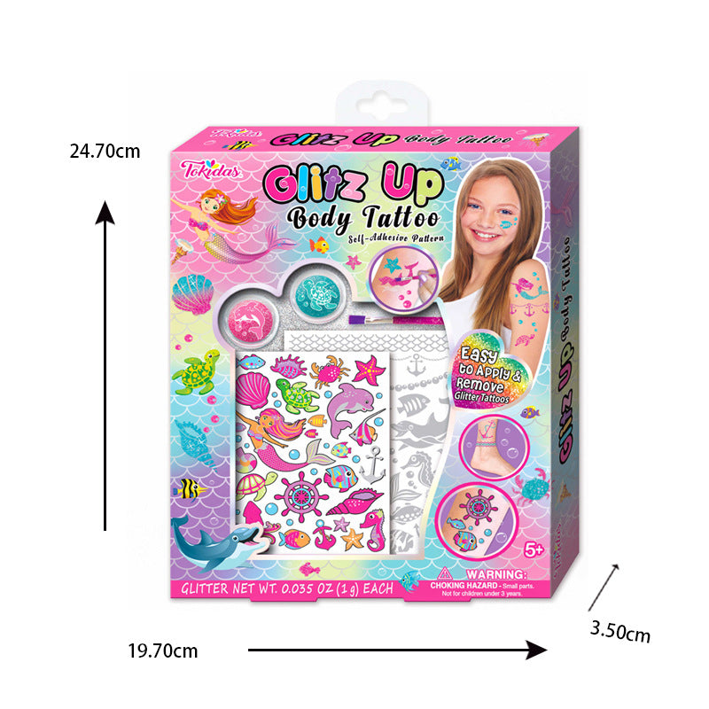 Children's Safe Washable Nail Polish Sticker Set