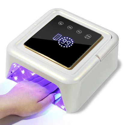 Yokefellow Cordless Nail Lamp - 72W UV Gel Nail Drying Lamp with 4 Timers Quick-Dry LED Nail Light for Gel Polish