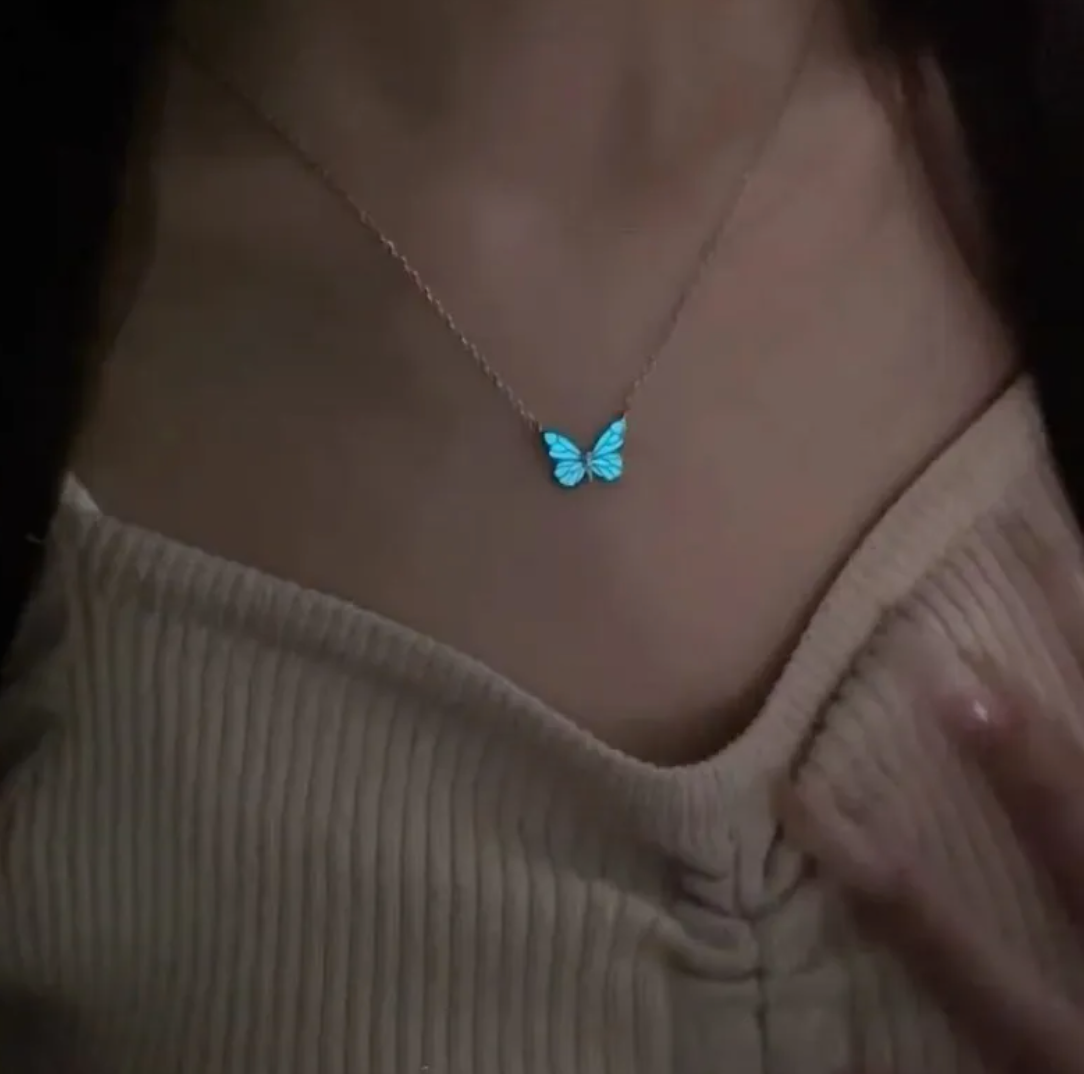 Glow-in-the-Dark Butterfly Jewelry Set