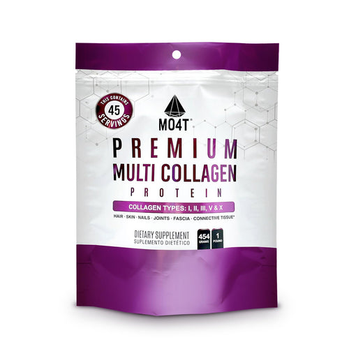 MOMOF4TRANSFORM MO4T Hydrolyzed Multi Collagen Powder -Collagen Protein- Collagen Peptides-Type 123510 -Sugar-Free (1 Pound) Hair Skin Nail & Joint Support Supplement Paleo & Keto Non-GMO